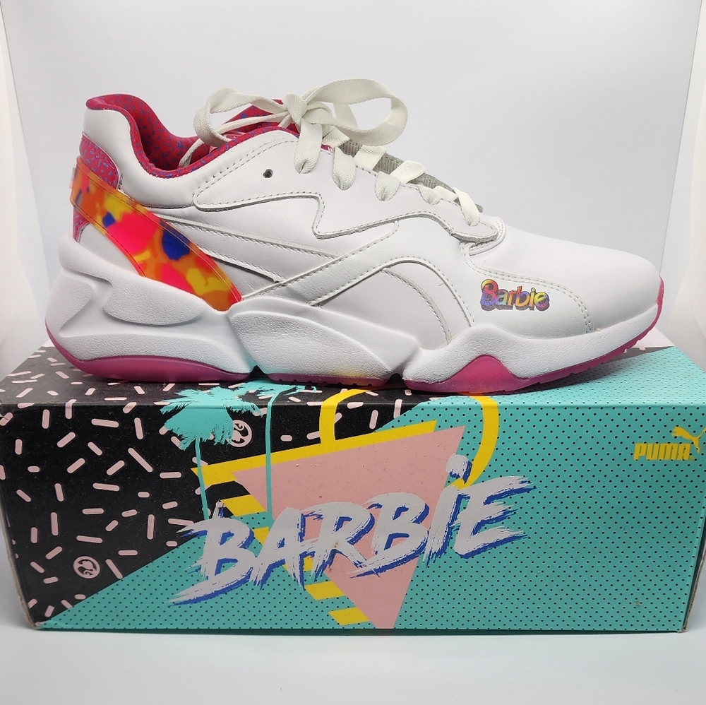 PUMA Nova X Barbie 9 Pink and White